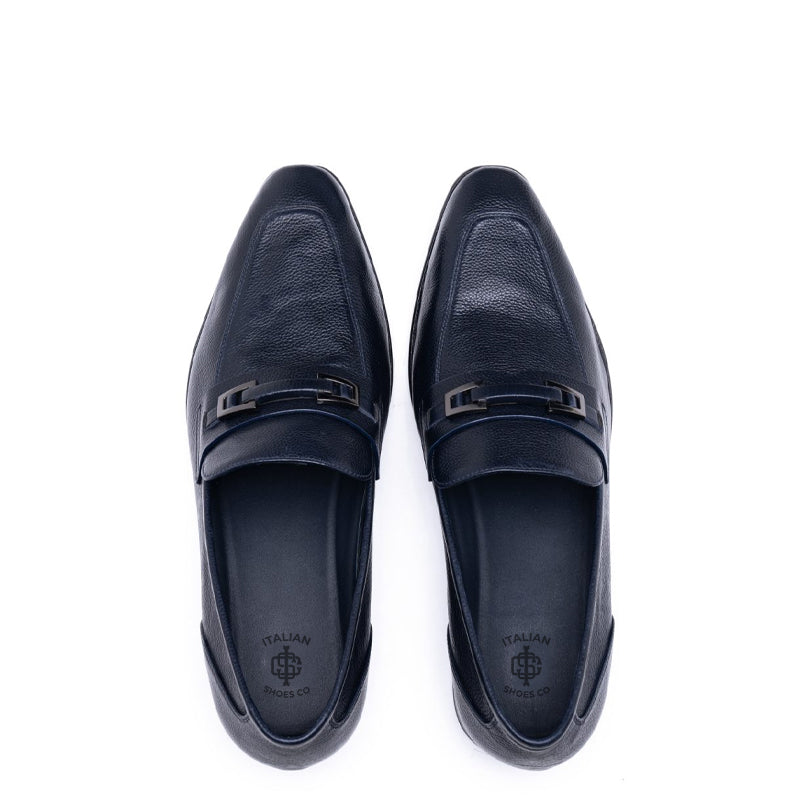 Men Solid Slip-On Trim Leather Loafer