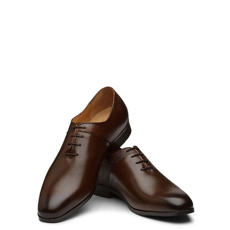 Double Textured Luxury Leather Oxford Shoe