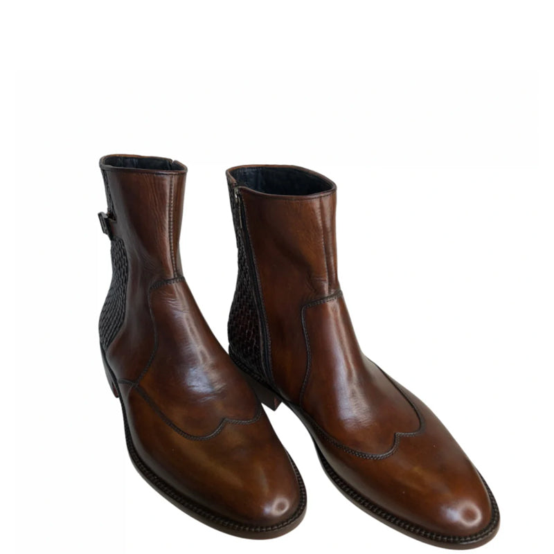 Premium Italian Style Leather Side Zipper Boot