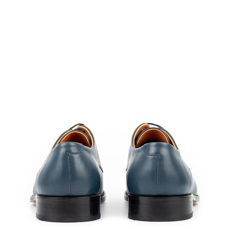 Polished Plain Italian Leather Derby Shoe