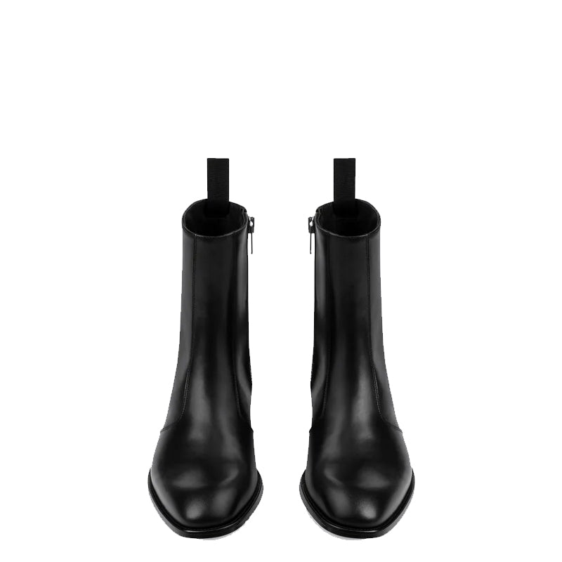 Side Zip Boot - Blue Leather