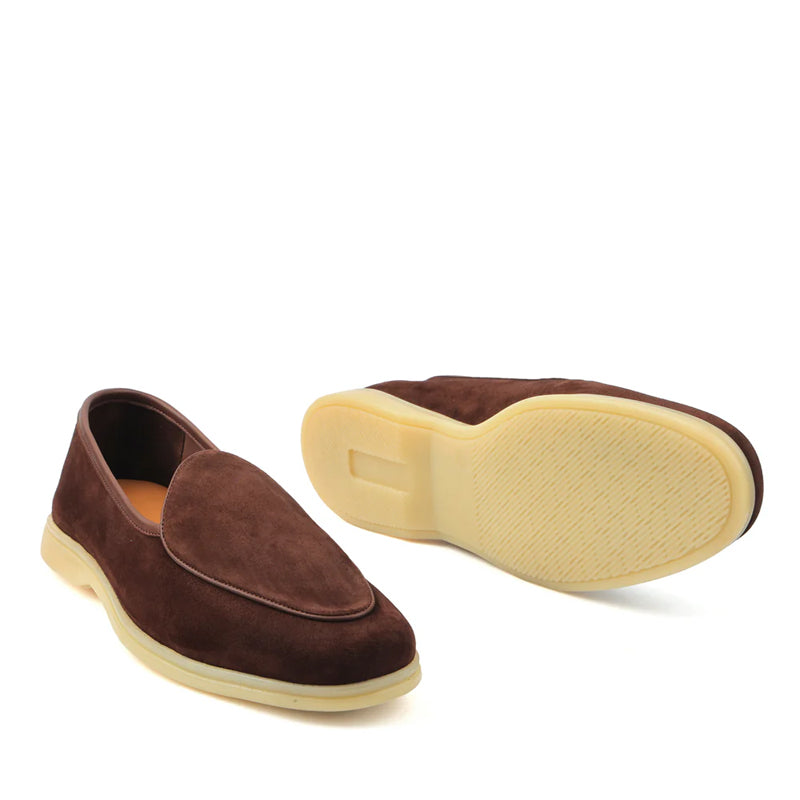 Suede Leather Solid Black Loafer For Men