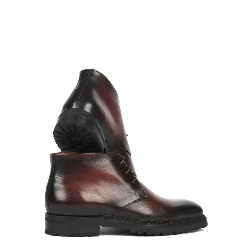 Men Custom Handmade Leather Lace Up Chukkas Boots