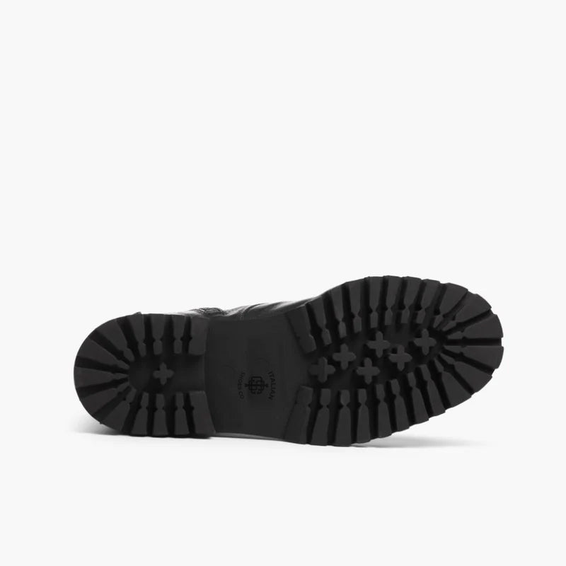 Men High Top Leather Combat Boots