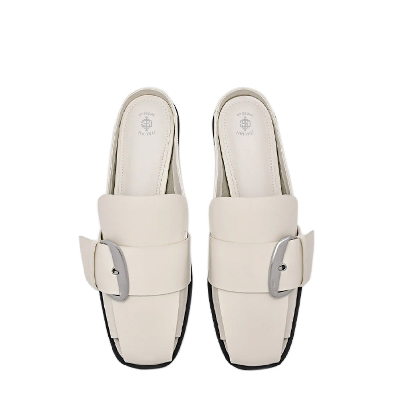 Fetter Leather Buckle Mules