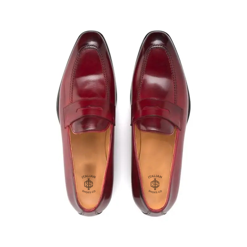 Penny Classic Shiny Leather Burgundy Loafer