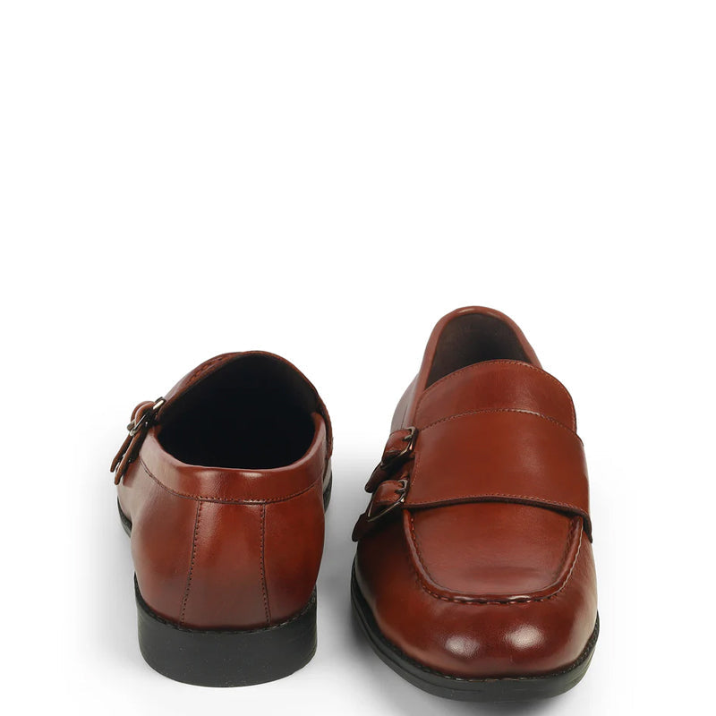 Classic Pure Leather Double Monkstraps Shoe
