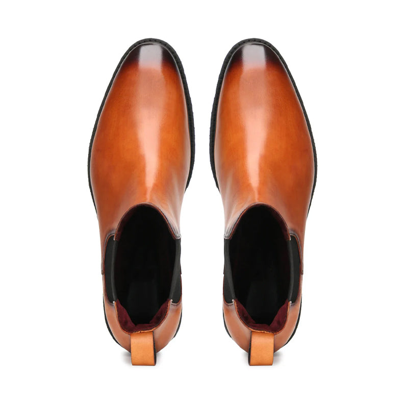 Luxury Mid-Top Leather Chelsea Boot