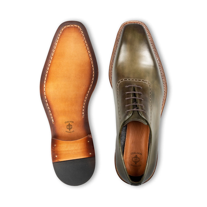 Pure Leather Handmade Wholecut Oxford Shoe Dark