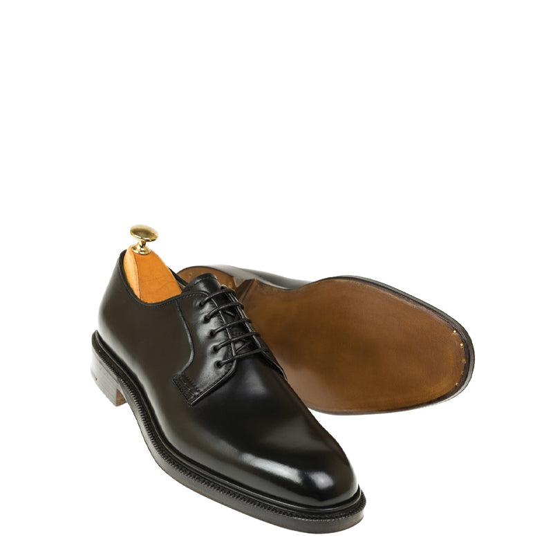 Classic Polished Leather Plain Derby Shoe