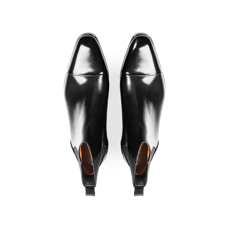 Midnight Classic Shiny Leather Chelsea Boot