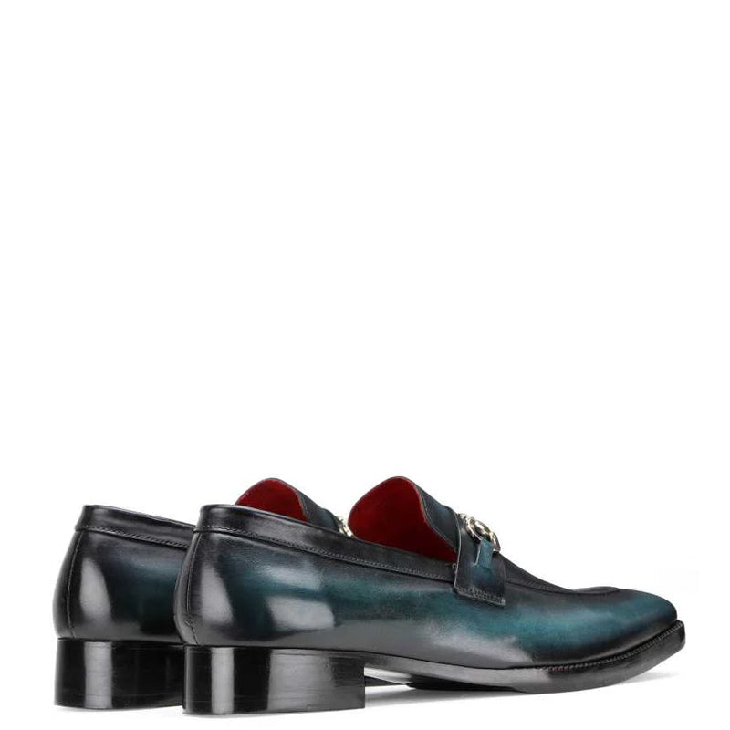 Dual Shade Leather Horsebit Buckled Loafer