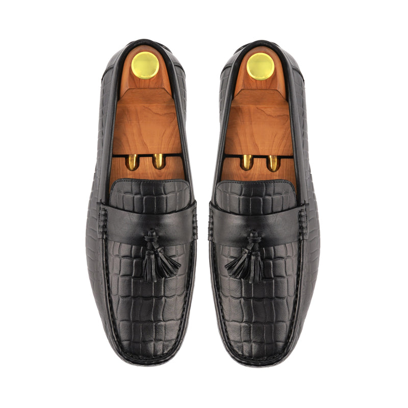 Premium Handmade Solid Leather Tassel Brown Loafer