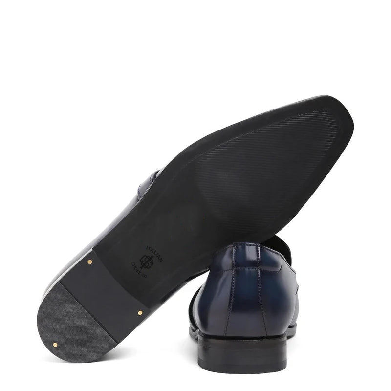Classic Design Polished Shiny Leather Brown Loafer