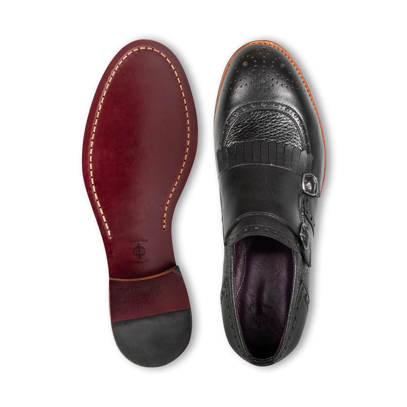 Premium Italian Leather Stylish Double Monk Shoe