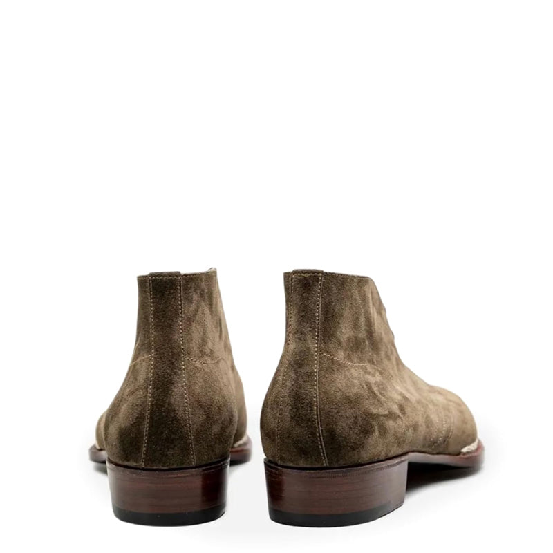 Handmade Suede Leather Lace Up Chukkas Boots