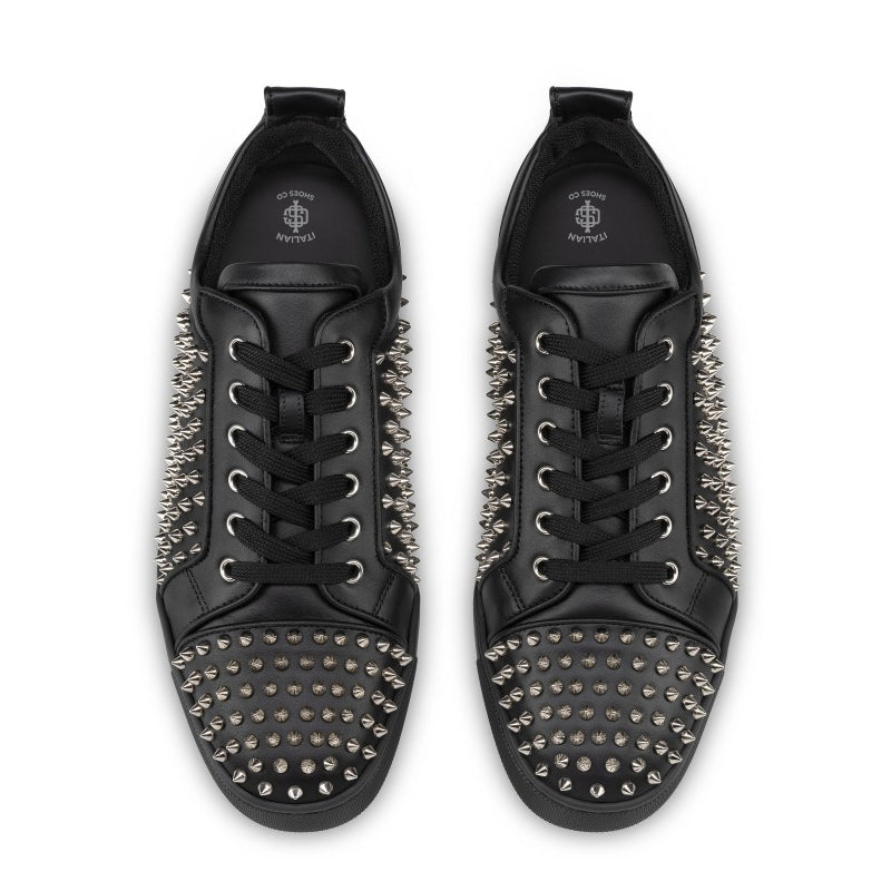 Men Casual Leather Lace Up White Sneaker