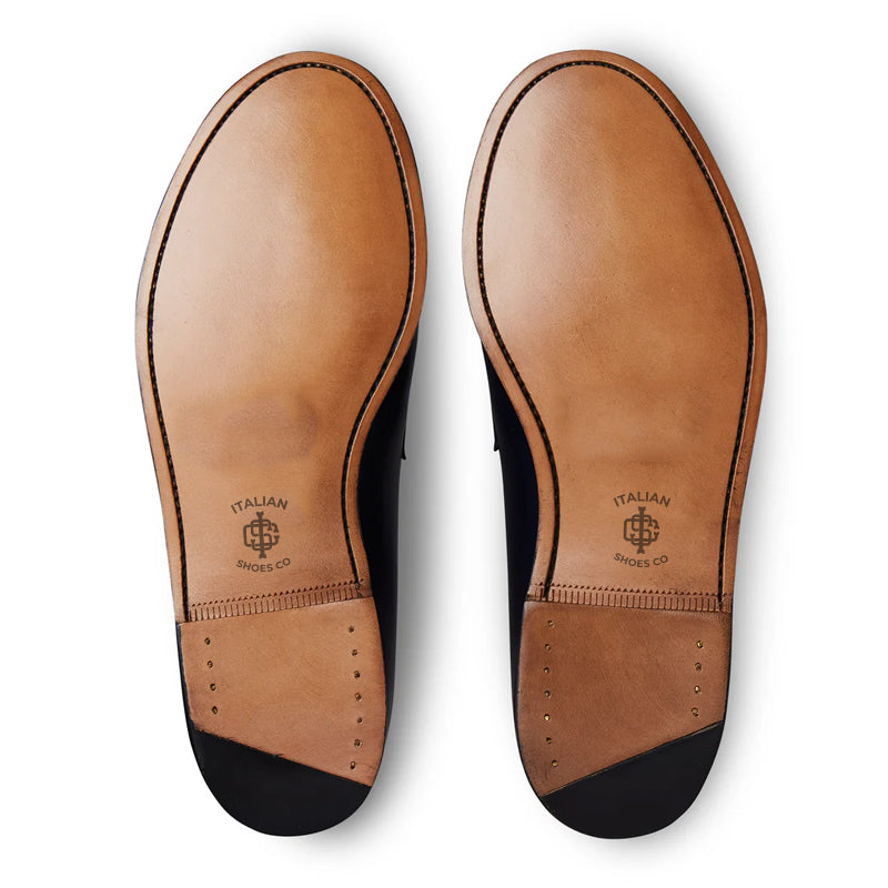 Classic Leather Burgundy Penny Loafer For Men