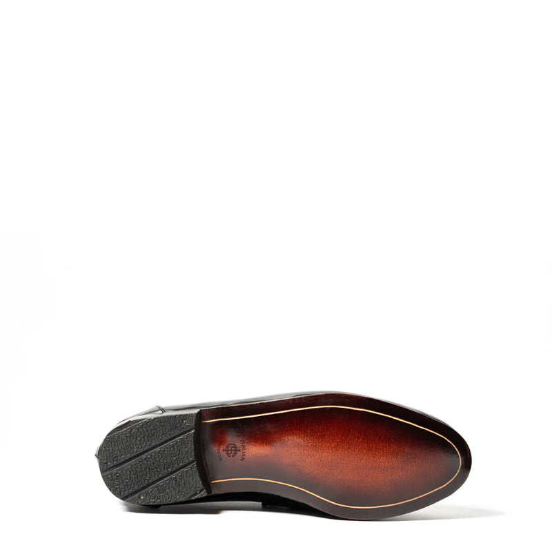Classic Patent Shiny Leather Chained Loafer