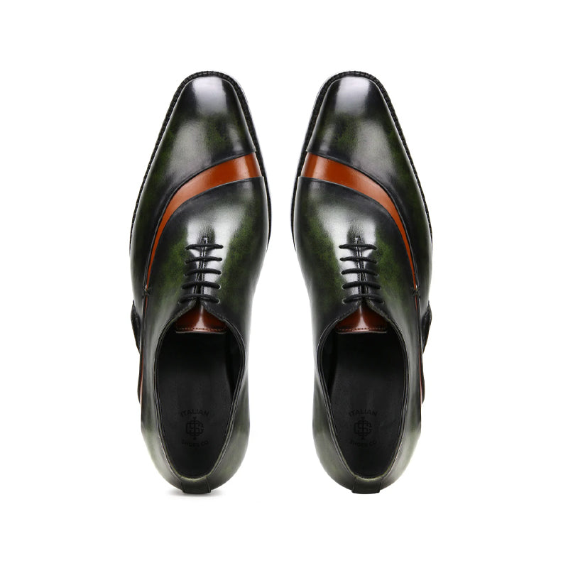 Handcrafted Leather Oxford in Burnished Chestnut