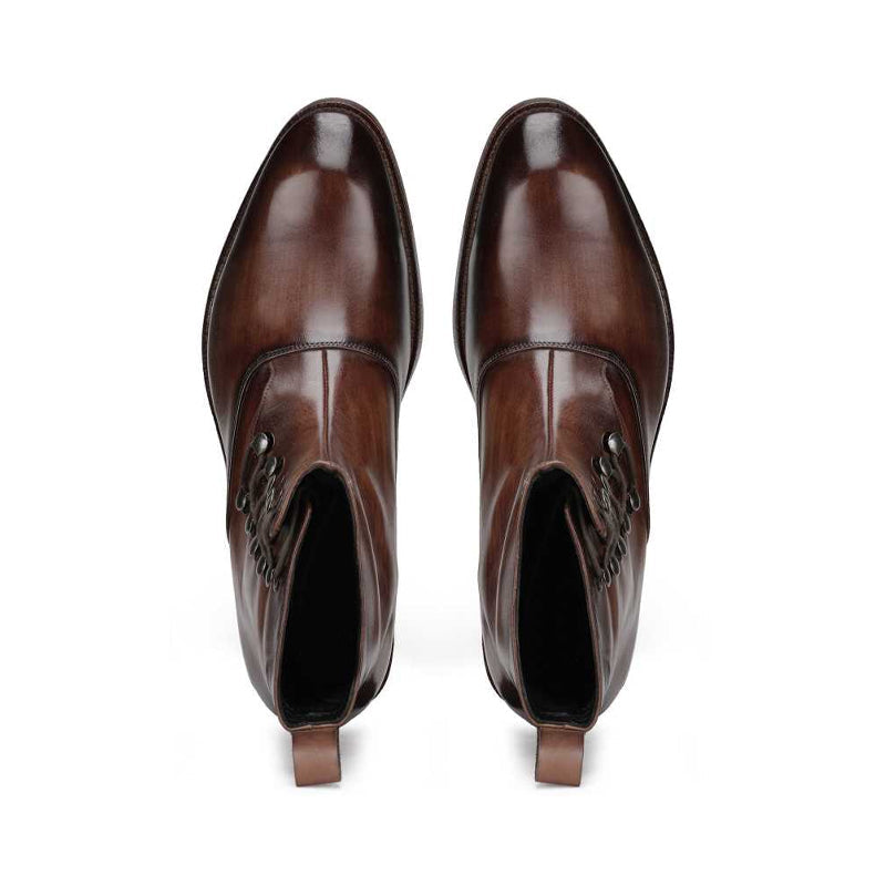 Men s Dark Brown Lace up Ankle Boot