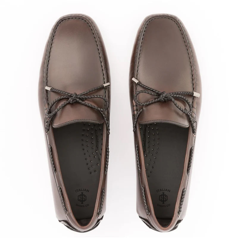 Patent Slip-On Leather Brown Loafer
