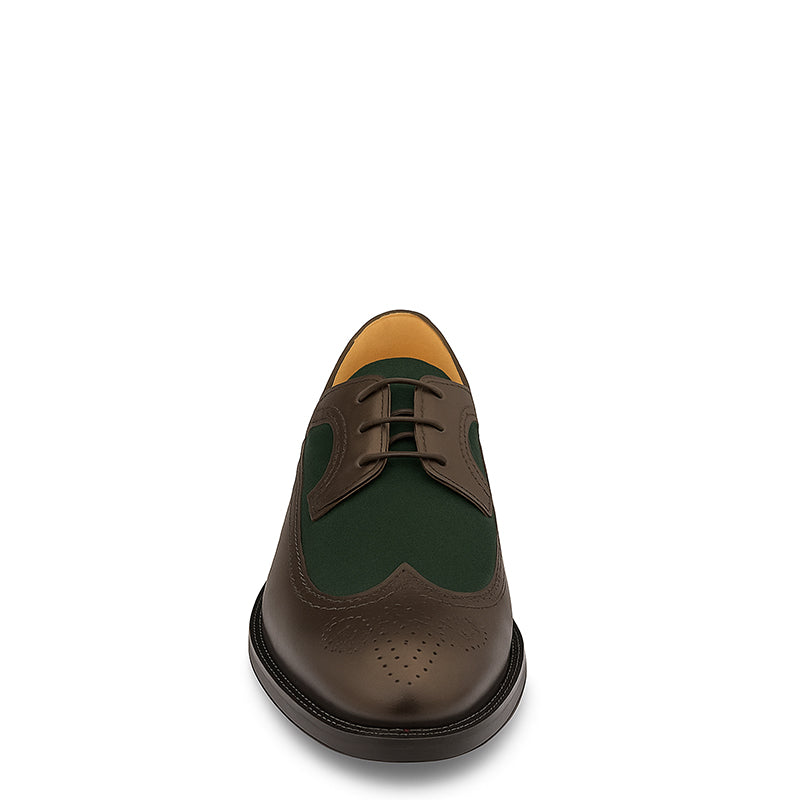 Men s Wingtip Duo Texture Lace up Brogues