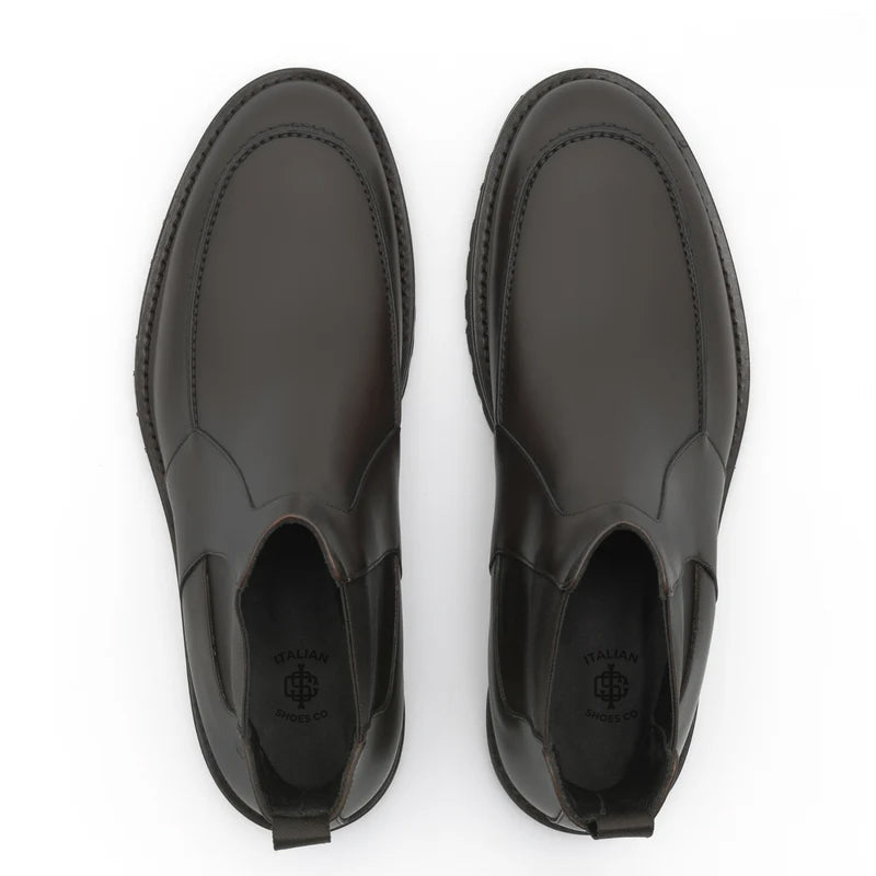 Mid-Top Luxury Fashion Leather Chelsea Boot