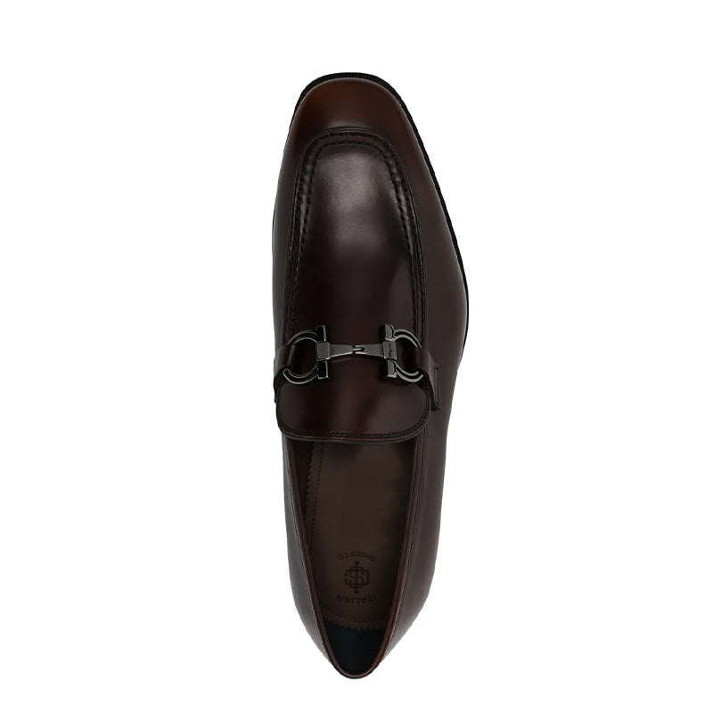 Men s Horse bit Leather Buckle Loafer