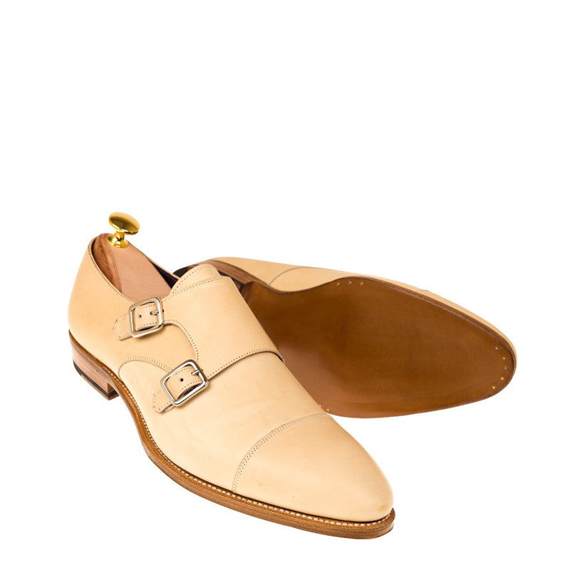 Suede Leather Toe-Cap Double MonkStrap Shoe
