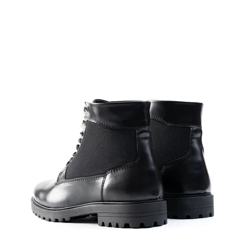 Luxury Mid-Top Solid Leather Ankle Boot