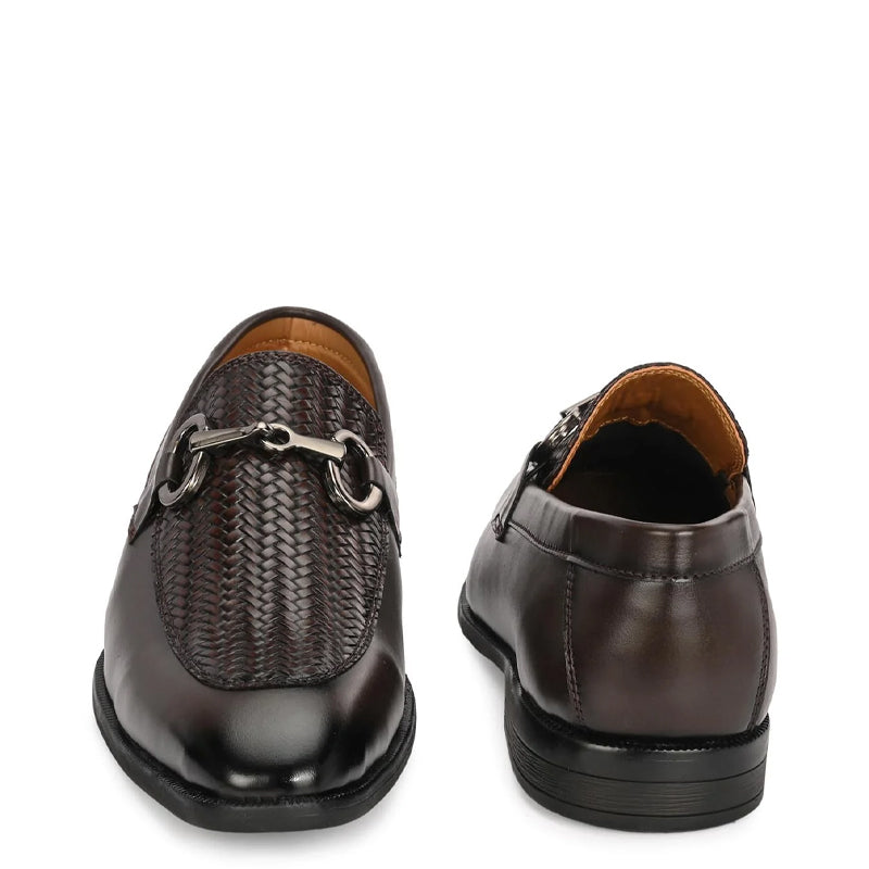 Classic Horsebit Leather Formal Buckled Brwon Loafer