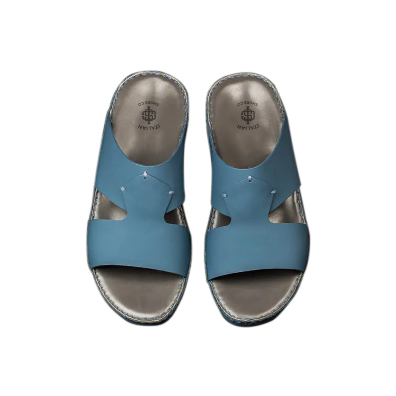 Accented Slip On Comfort Arabic White Sandal