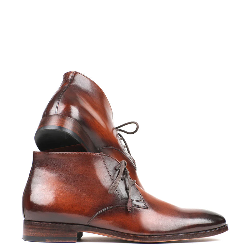 Men Custom Handmade Lace Up Leather Chukkas Boots