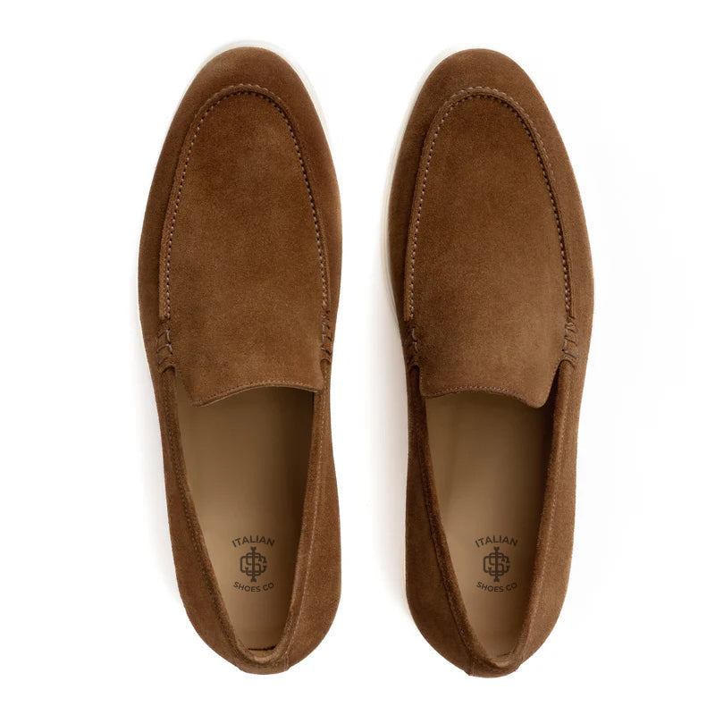 Premium Suede Leather Beige Loafer For Men