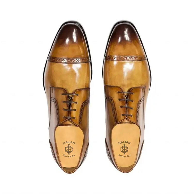Leather Wholecut  Premium Formal Oxford Tan Shoe