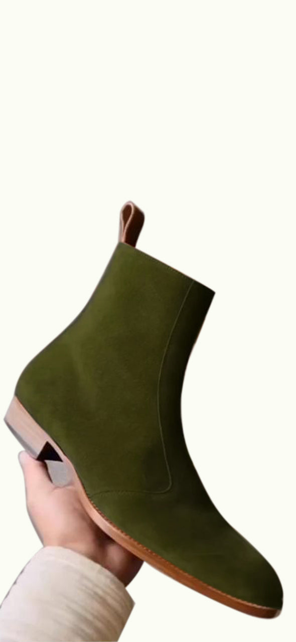 Green Cuban boots
