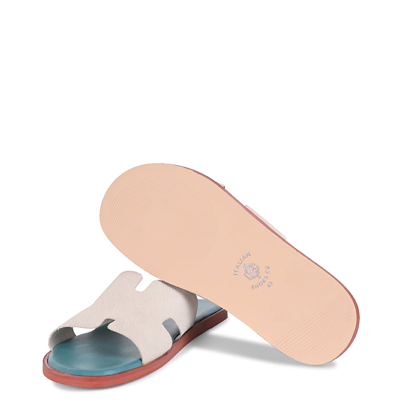 Luxury H-Style Leather Sky Slipper For Men