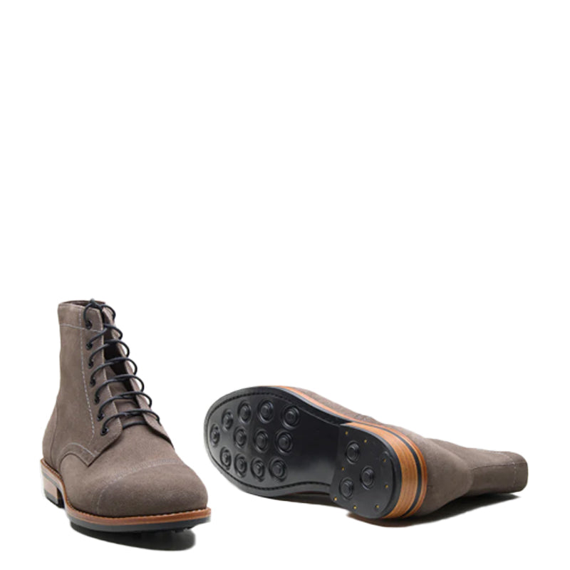 Men Solid Mid-Top Suede Leather Ankle Boot Light