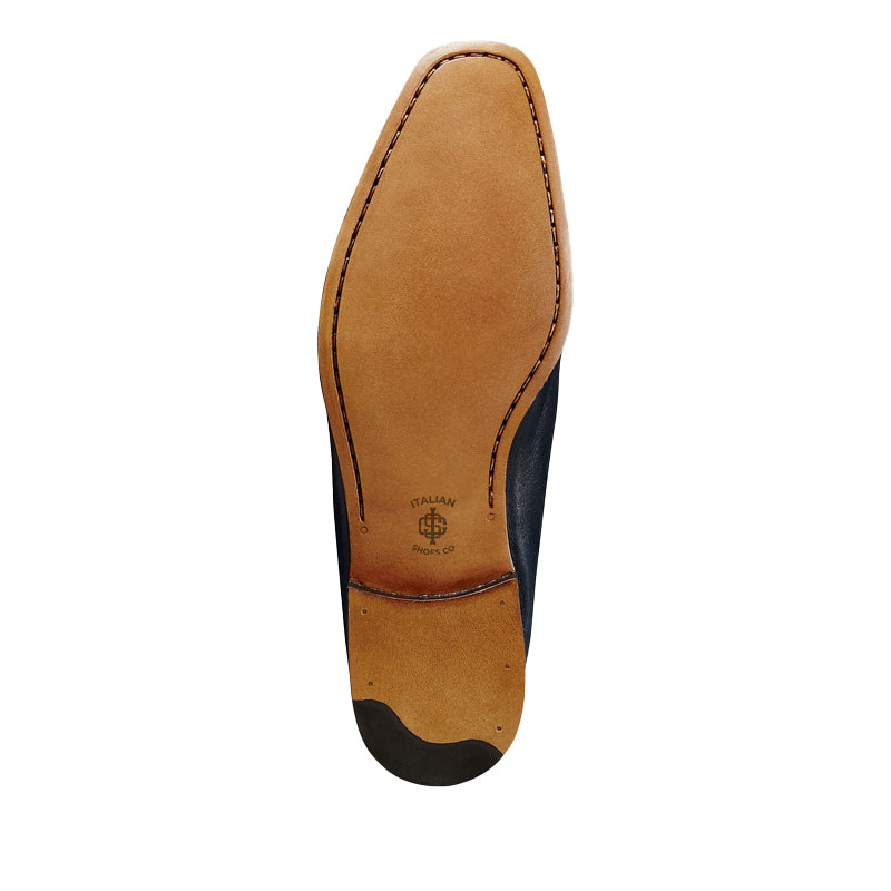 Custom Handmade Plain Leather Brown Loafer