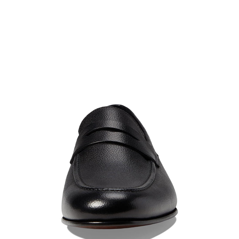 Premium Leather Penny Black Loafer For Men
