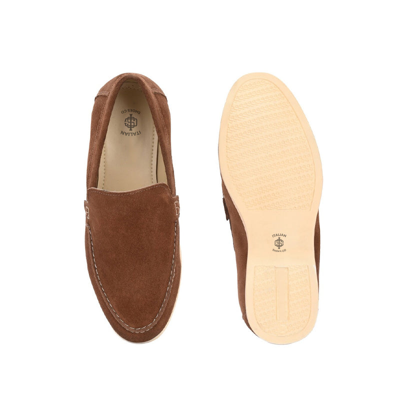 Suede Leather Moccasin Loafer Shoe For men