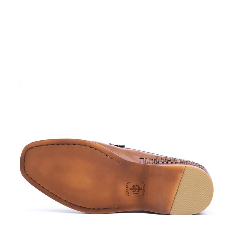 Men Slip-On Leather Tassel Saddle Drift Loafer