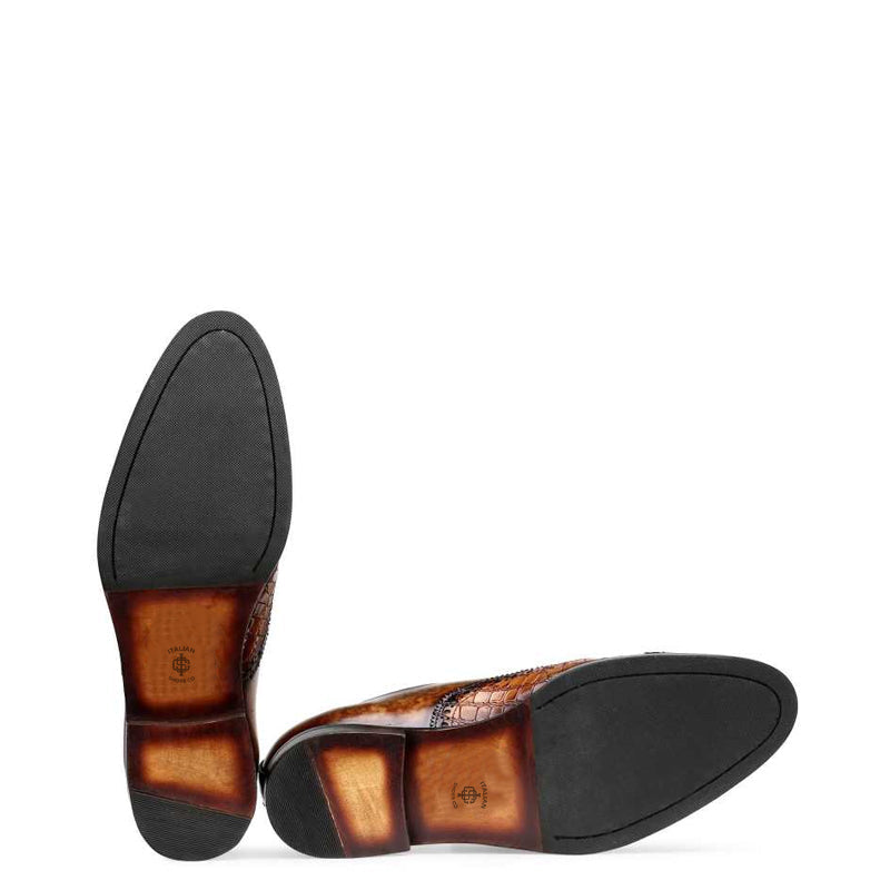 Croco Regent Embossed Leather Oxford