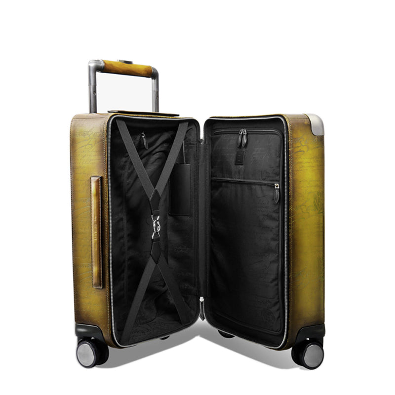 Luxury Eel Leather Trolley Case