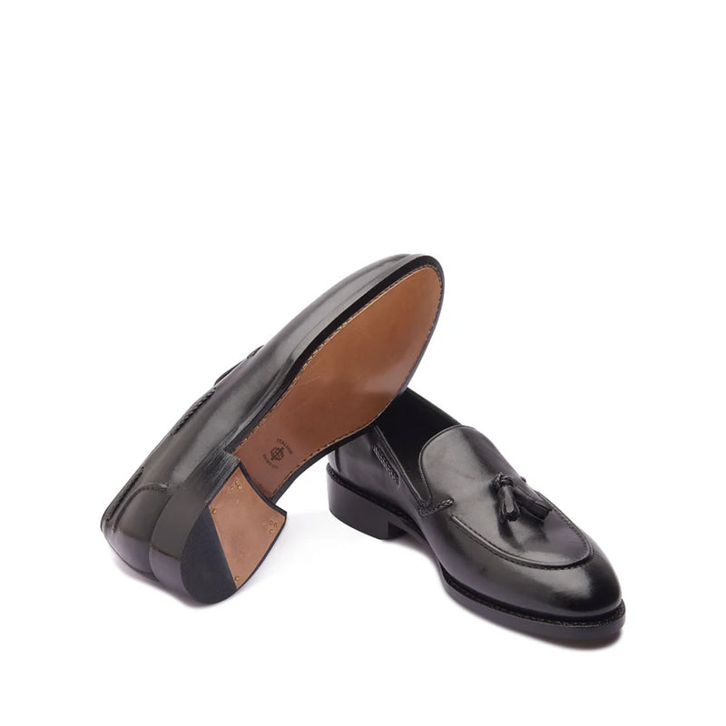 Classic Handmade Solid Leather Tassel Loafer Tan