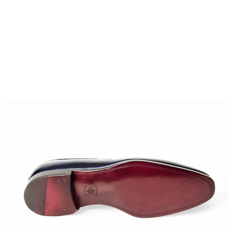 Pure Shiny Leather Tassel Burgundy Loafer