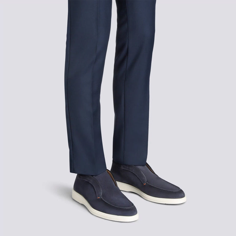 Blue Suede Loafer For Men