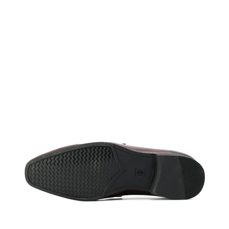 Men Horsebit Snake Effect Slip On Shoes