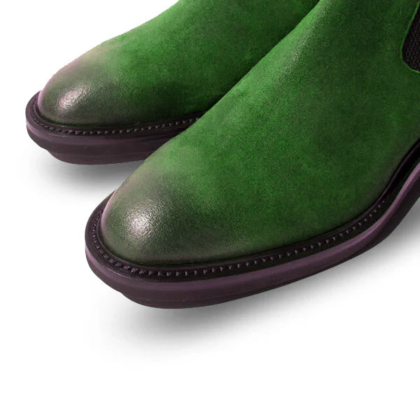Classic Chelsea Coloured Suede Leather Boots